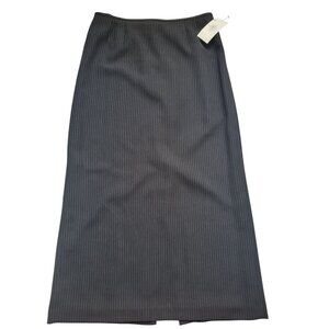 Le Suit Black Pen stripe Pencil Long Skirt